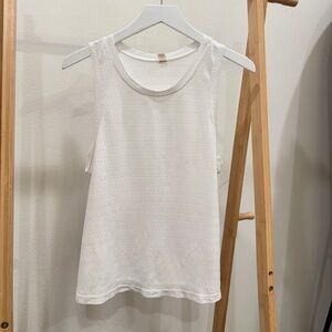 Beyond Yoga White Textured Tank Top